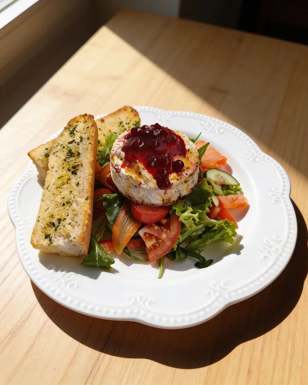 Professionally edited food photo for hospitality social media using AI